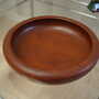 Vintage Plate Teak Brown 1960s 4