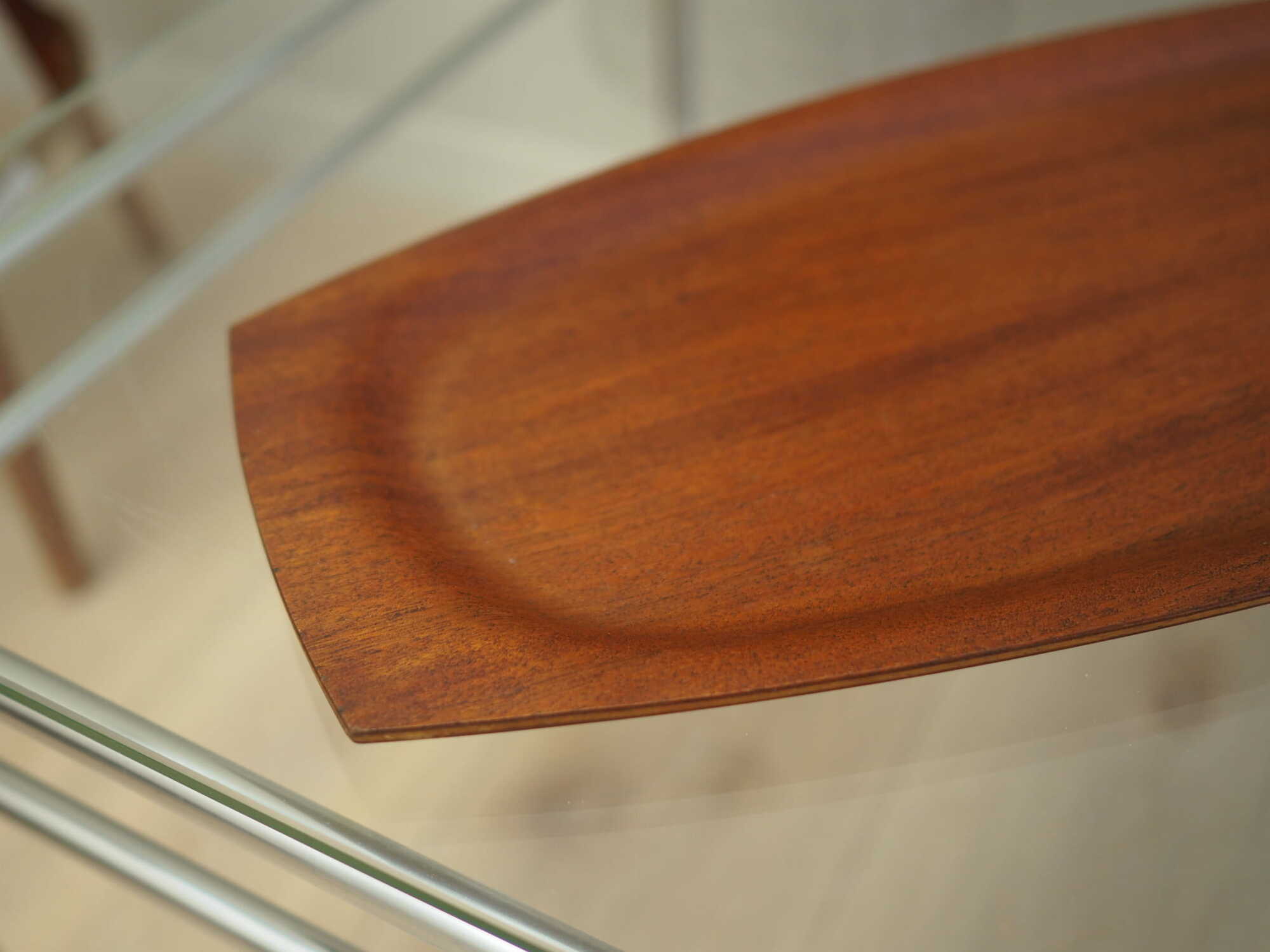 Vintage Tray Teak Wood Brown 1960s 7
