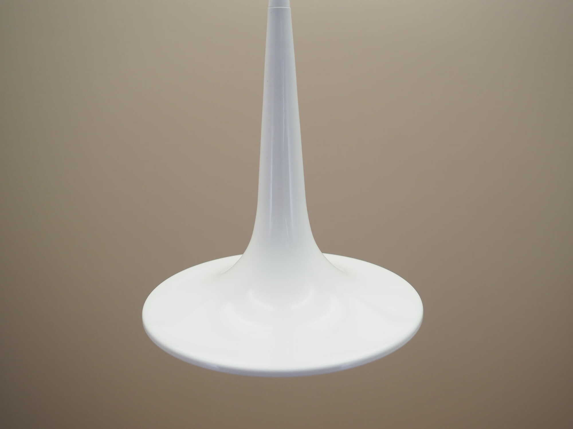 Vintage Pendant Lamp Metal White 1970s 2