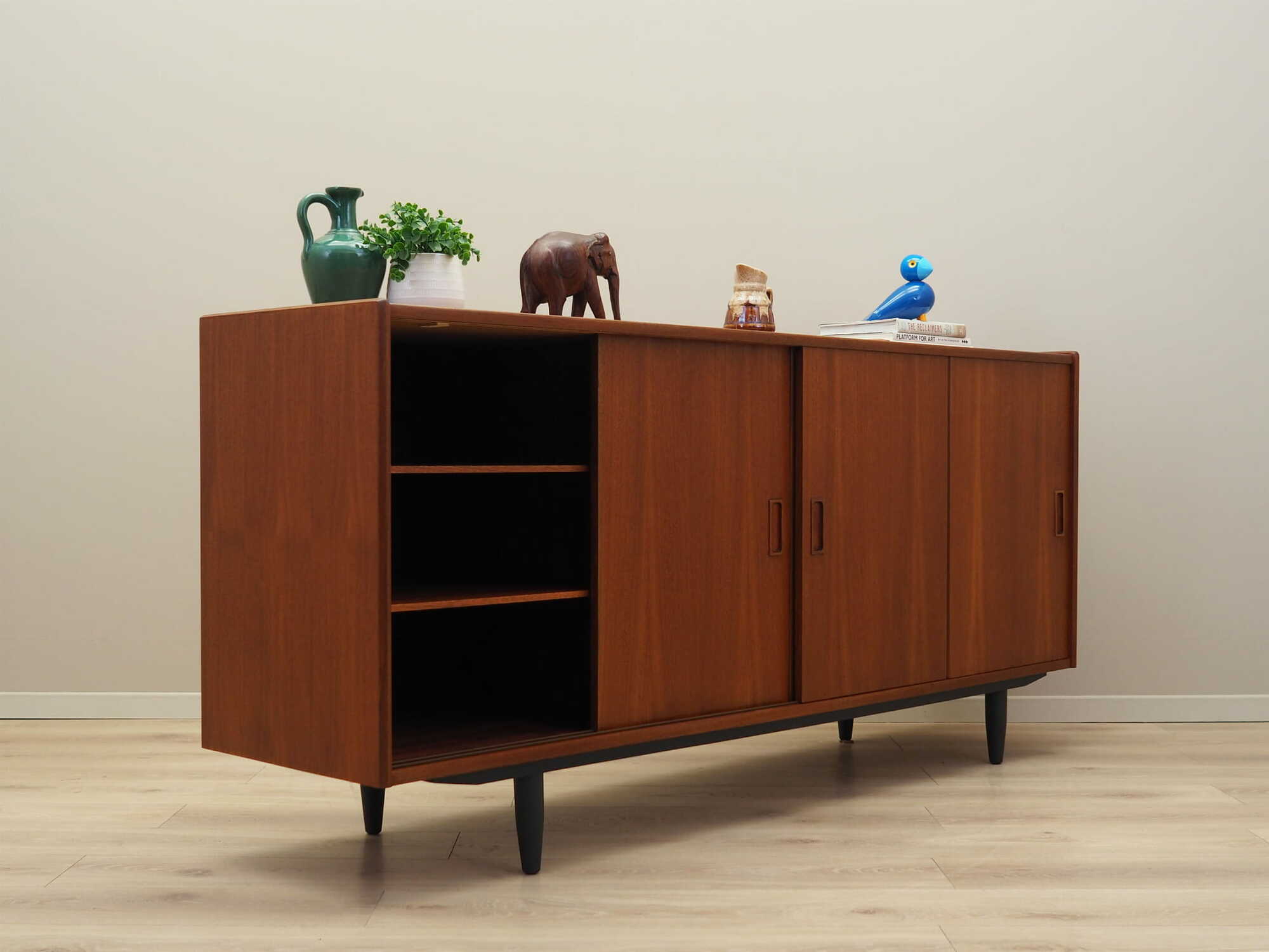 Vintage Sideboard Teak wood Brown 1970s 6