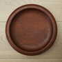 Vintage Plate Teak Brown 1960s 2
