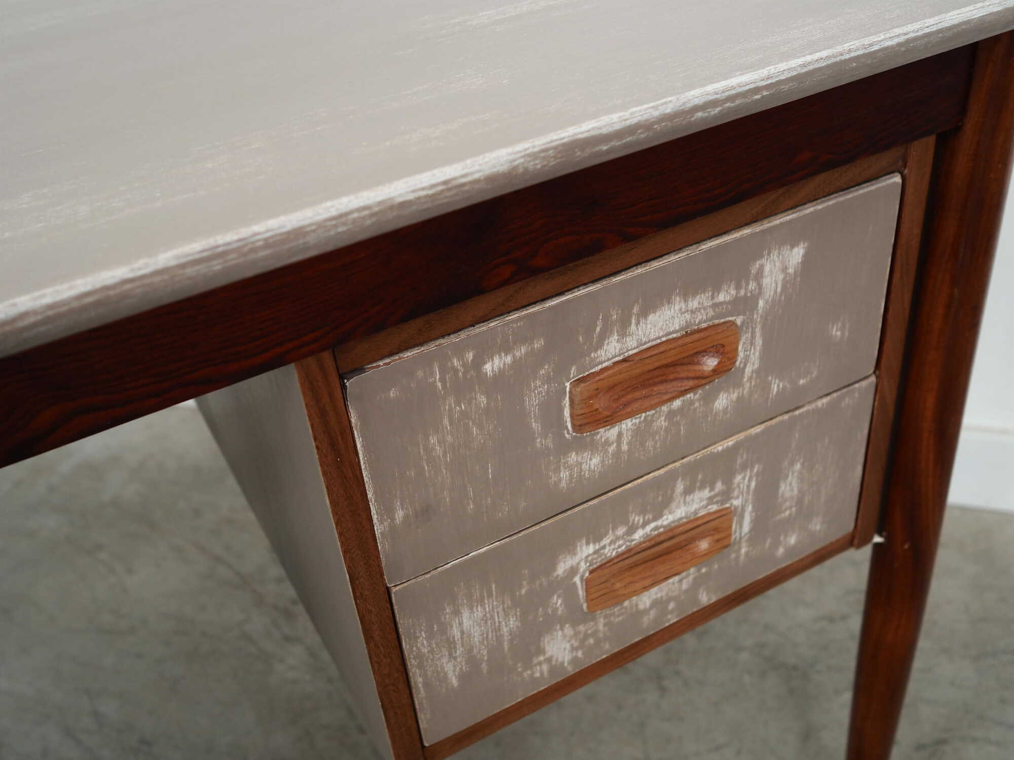 Vintage Desk Teak Wood Brown 1960s 9
