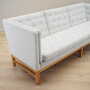 Vintage Sofa 3-seater Oak wood Textile Gray 1970s 9