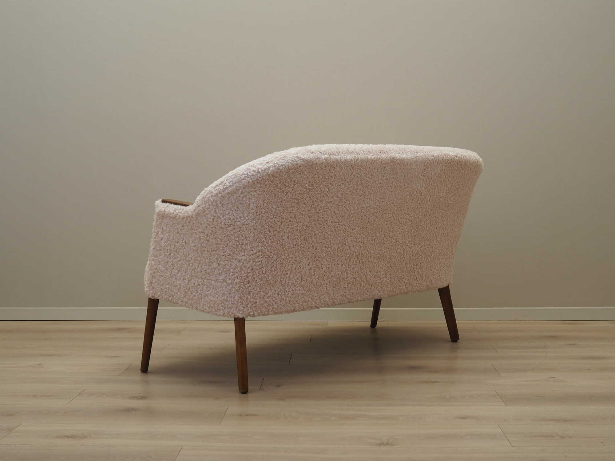 Vintage Sofa Fabric Wood Cream 1970s 5