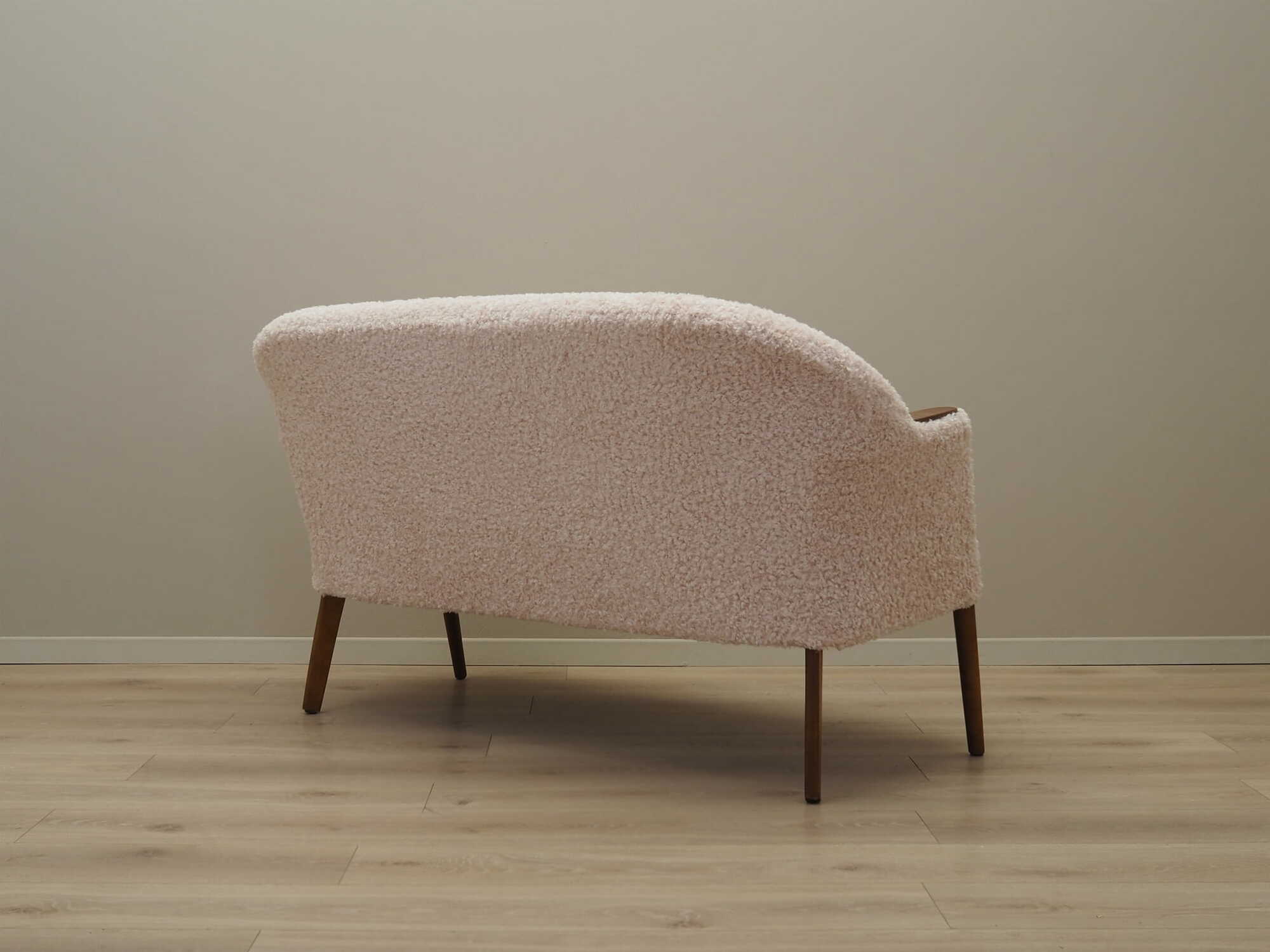Vintage Sofa Fabric Wood Cream 1970s 7