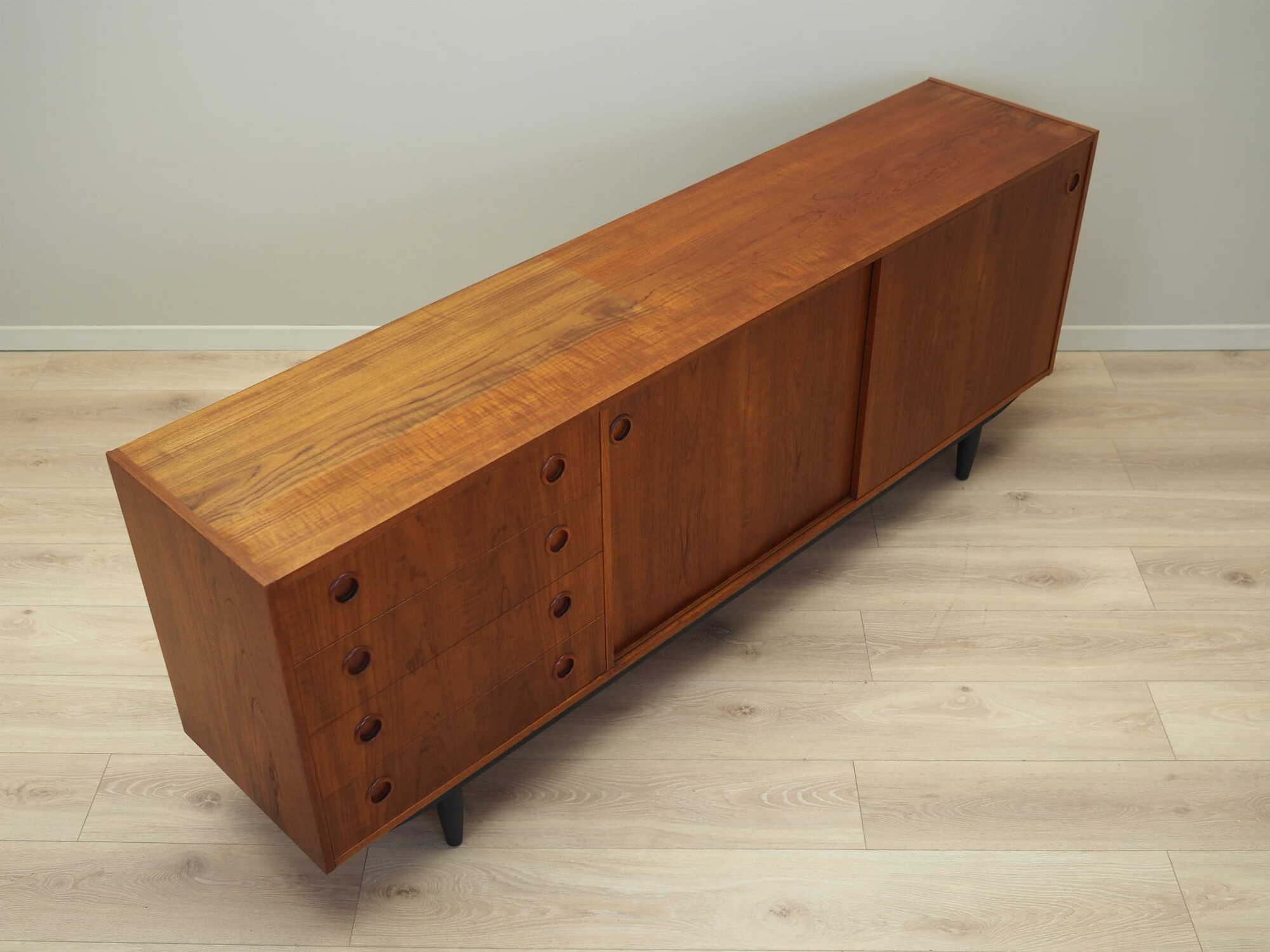 Vintage Sideboard Teakholz Braun 1970er Jahre 7