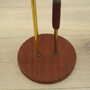 Vintage Ashtray Teak Wood Metal Brown 1970s 4