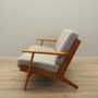 Vintage Sofa Oak Wood Textile Grey 1960s 4