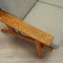 Vintage Sofa Oak Wood Textile Grey 1960s 8