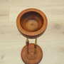 Vintage Ashtray Teak Wood Metal Brown 1970s 2