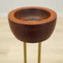 Vintage Ashtray Teak Wood Metal Brown 1970s 4
