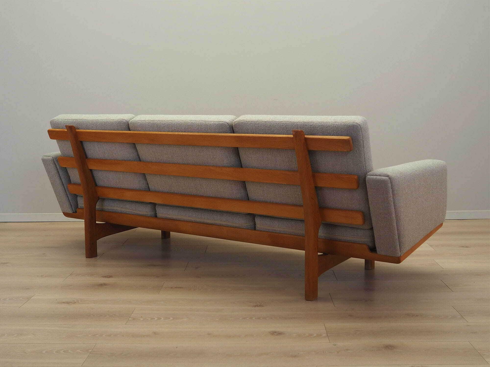 Vintage Sofa Ash wood Textile Grey 1960s 4