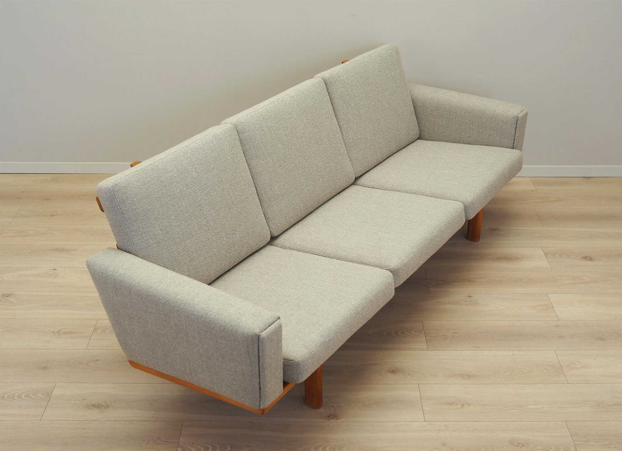 Vintage Sofa Ash wood Textile Grey 1960s 7