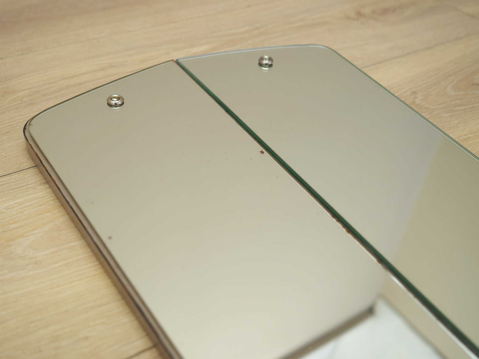 2x Mirror Wood Grey 1960s 7