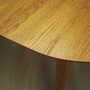 Vintage Dining Table Ash Wood Brown 1960s 8