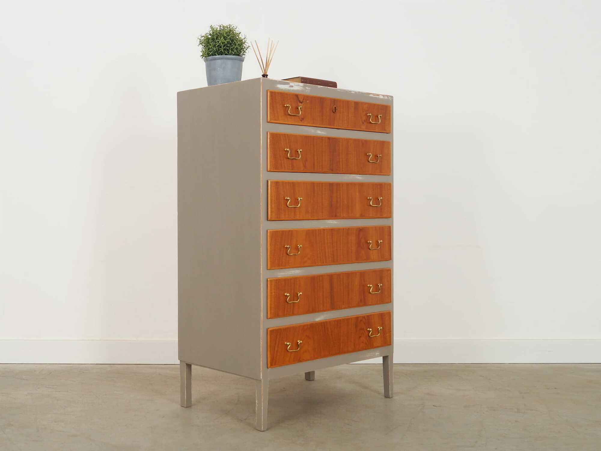 Vintage chest of drawers walnut brown 1960s 4