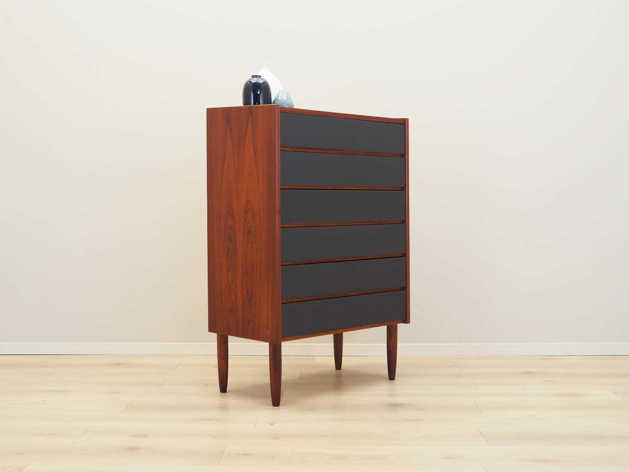 Vintage chest of drawers Teak wood Brown 1970s 4