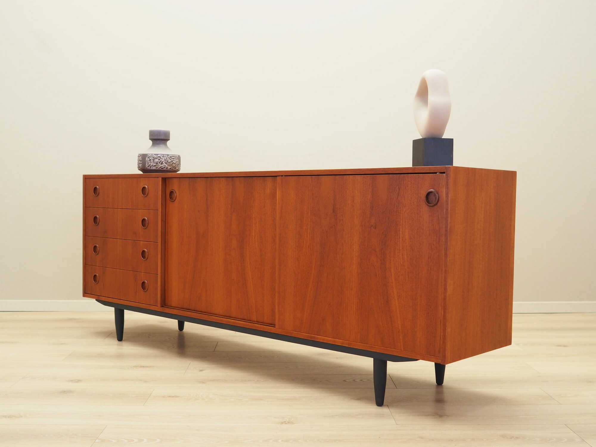 Vintage Sideboard Teak Wood Brown 1970s 3
