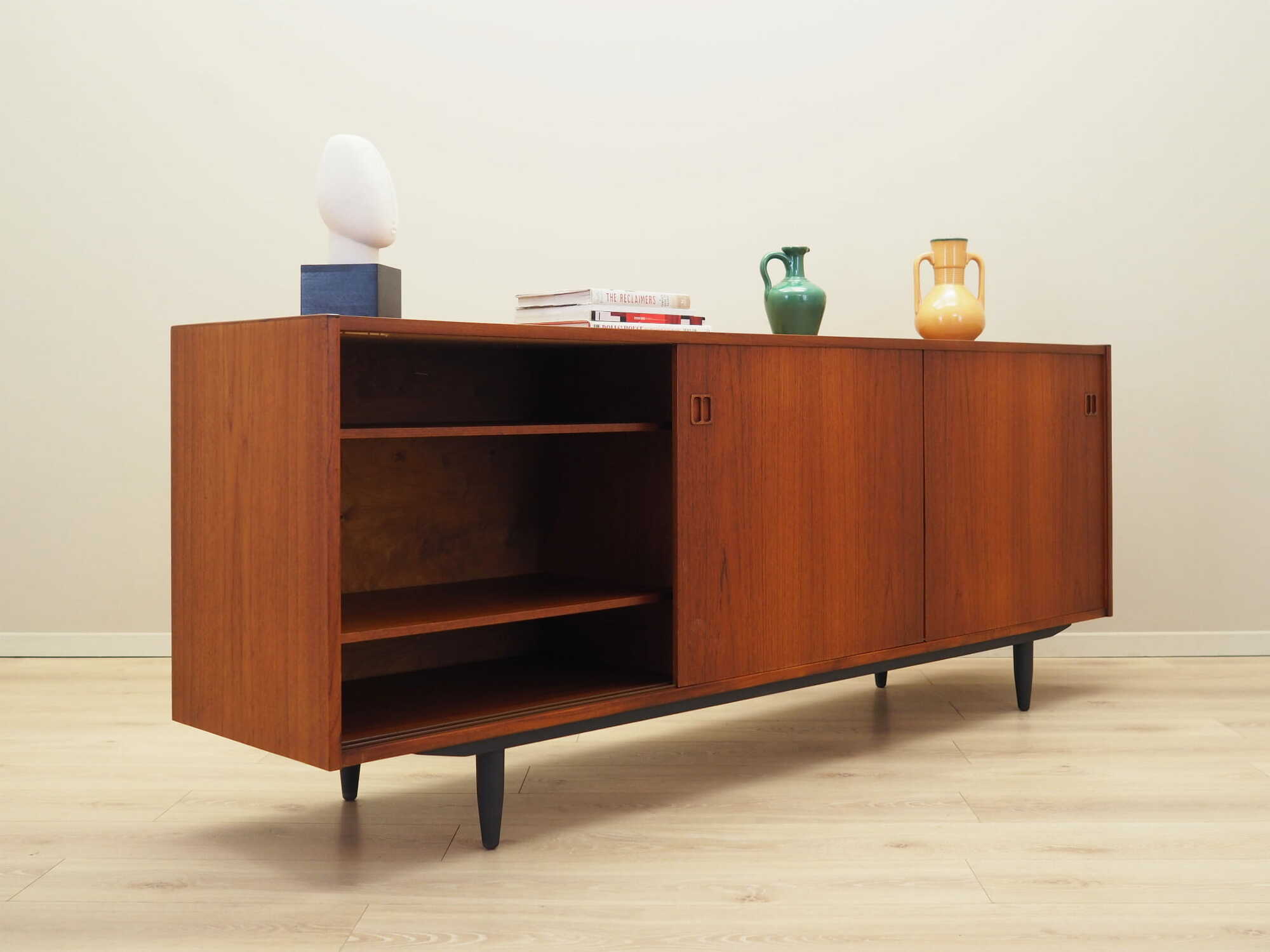 Vintage Sideboard Teak Wood Brown 1970s 6