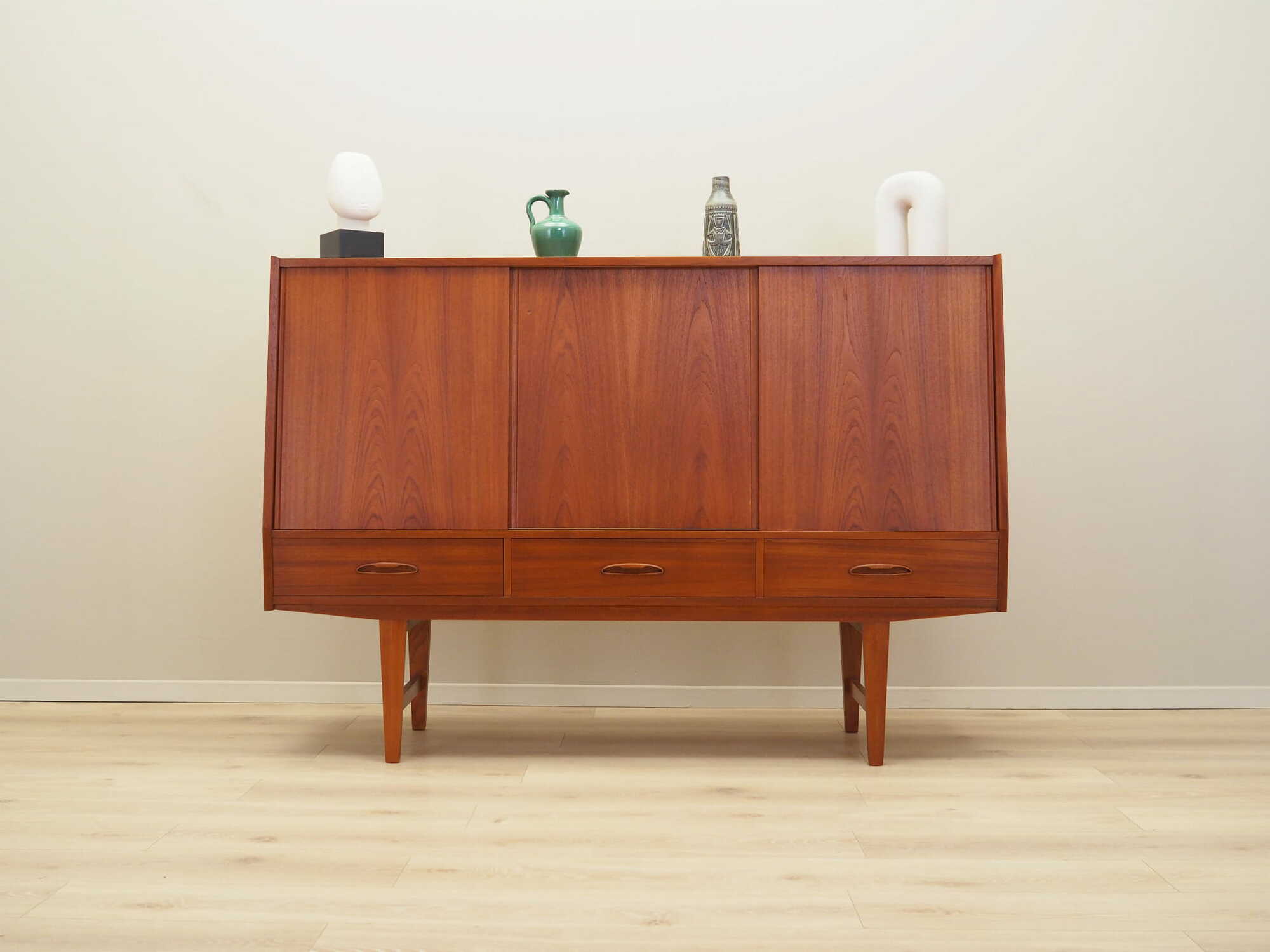 Vintage Sideboard legno di teak marrone anni '60 1