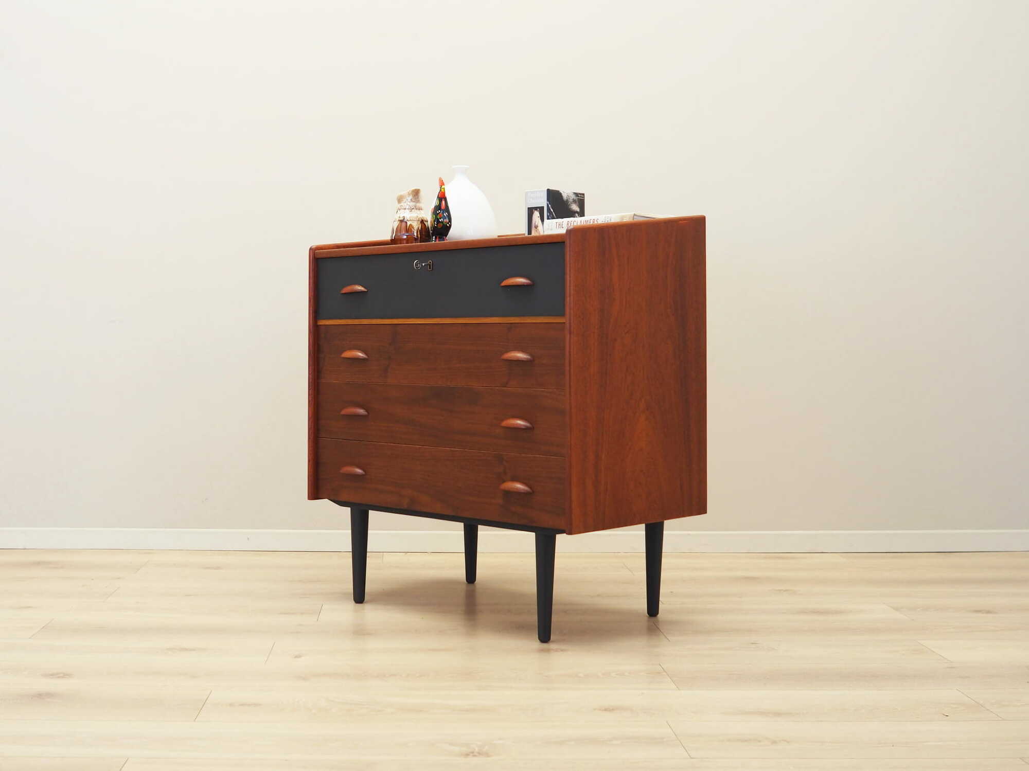 Vintage Kommode Teakholz Braun 1970er Jahre 2