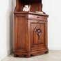 Vintage corner cabinet Oak wood Brown 1950s 2