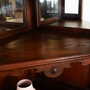 Vintage corner cabinet Oak wood Brown 1950s 7