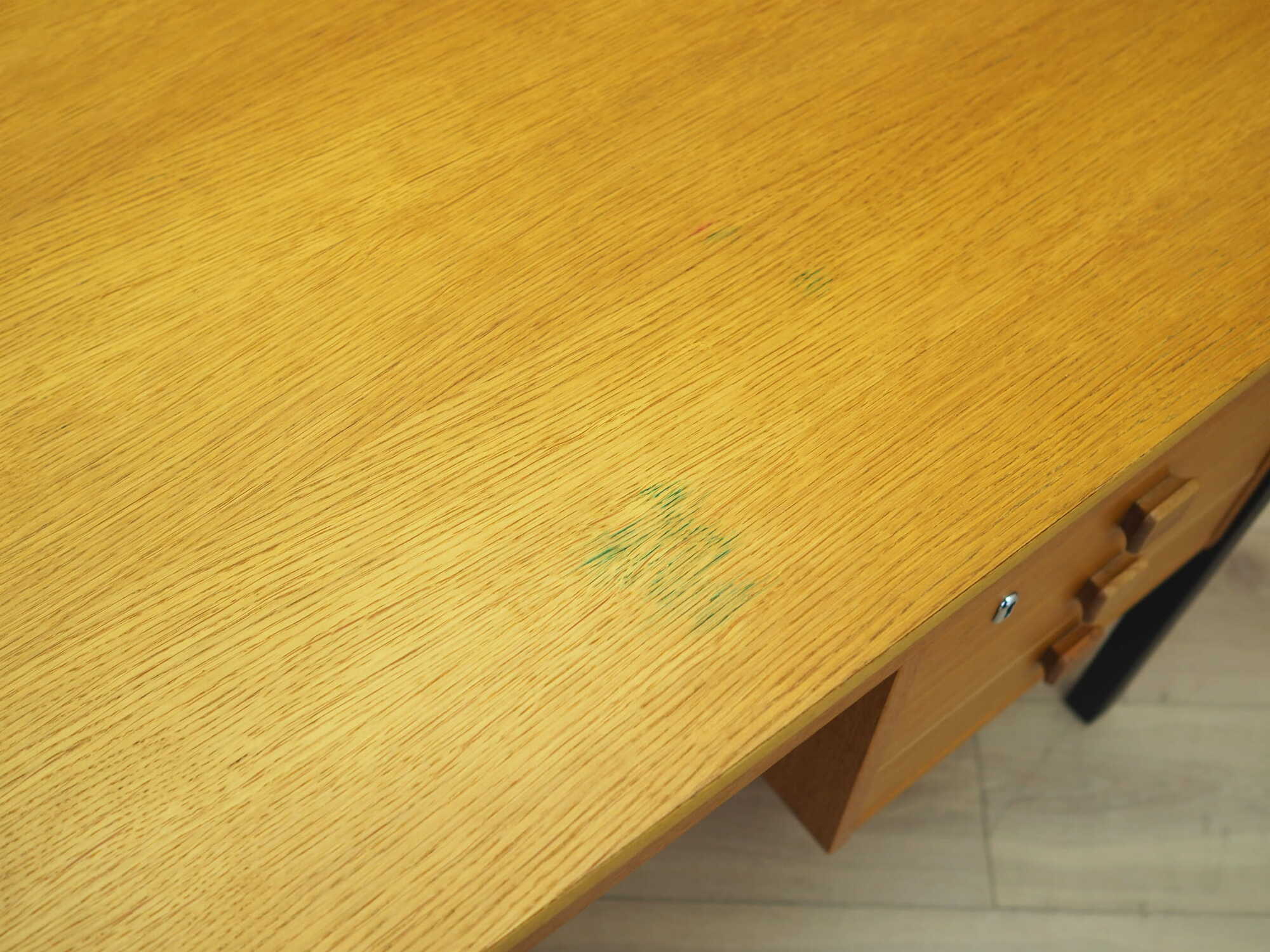 Vintage Desk Ash Wood Brown 1970s 6