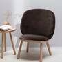 Naïve Lounge Chair Ash Wood Velvet Brown 0