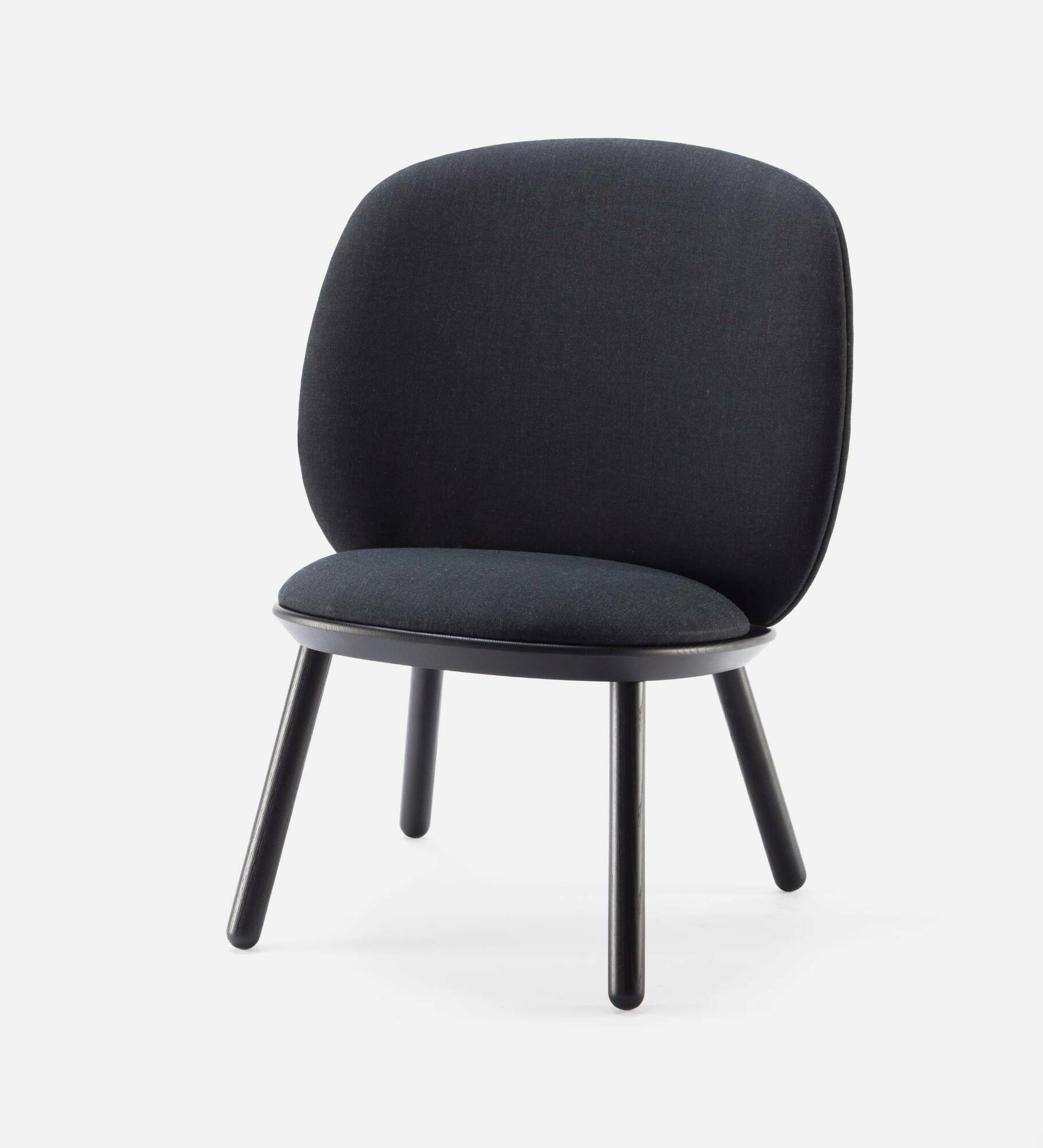 Naïve Loungestuhl Eschenholz Stoff Grau 2