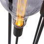 Floor lamp 3-light steel black 5