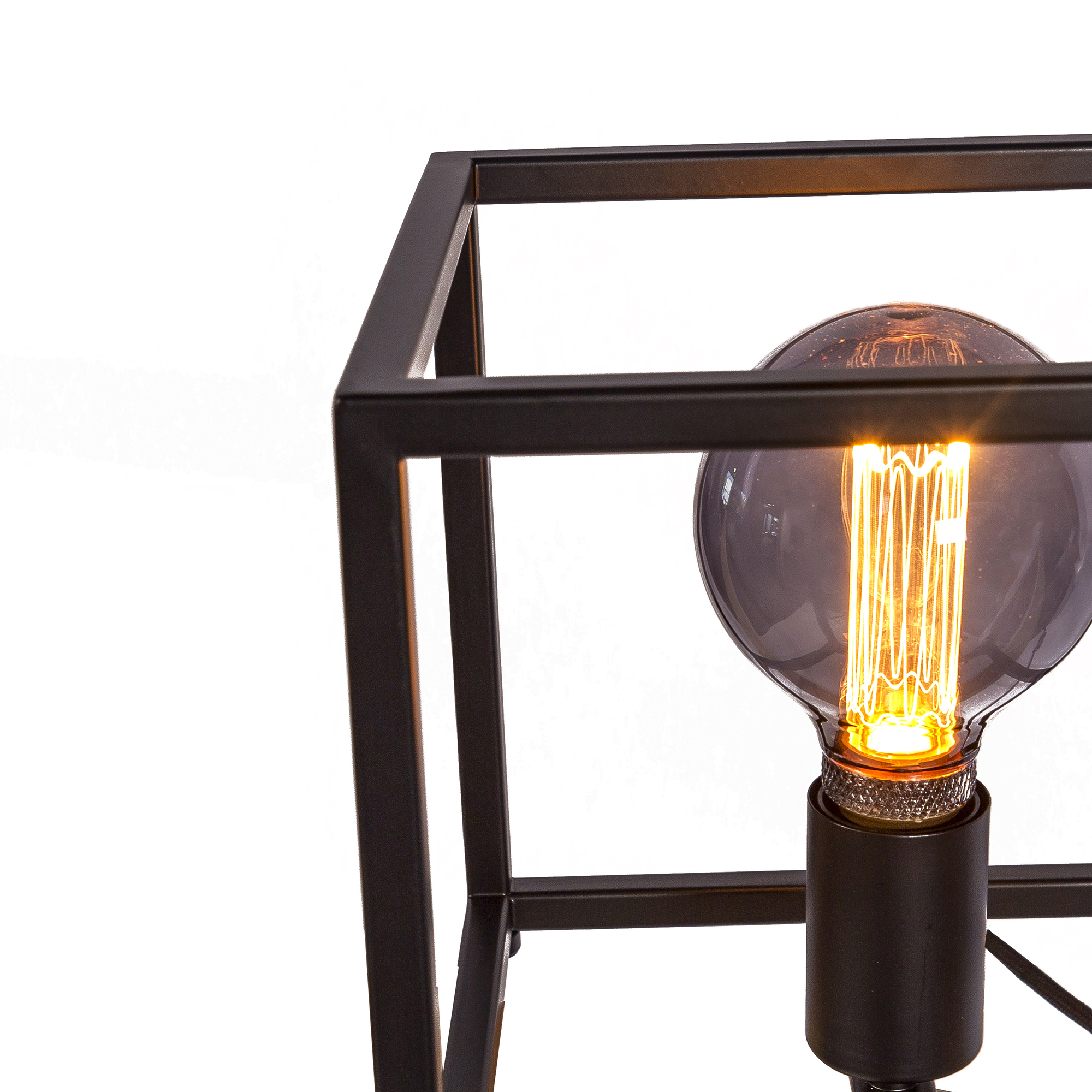 Lampada da tavolo acciaio nero 4