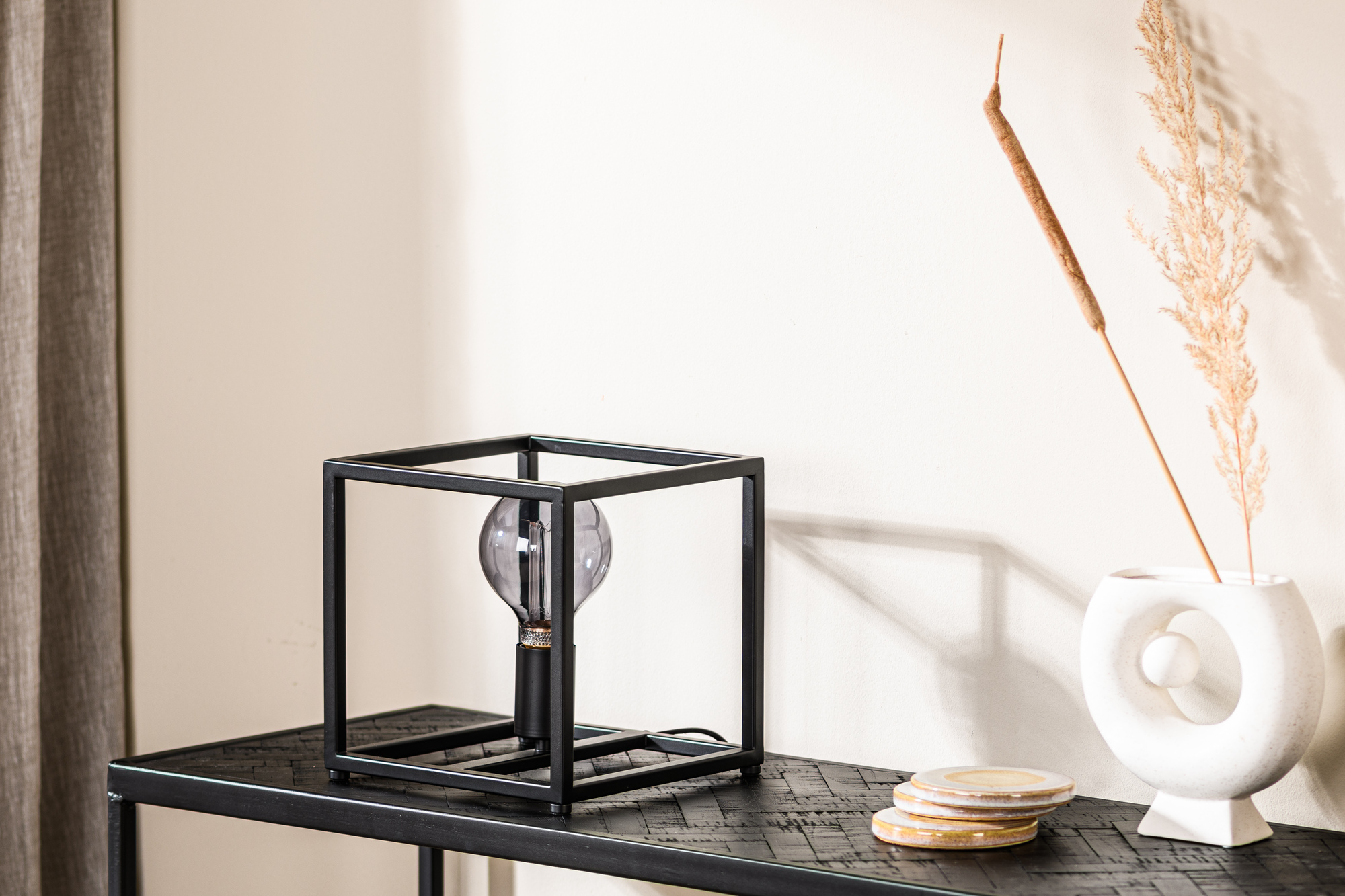 Table lamp steel black 0