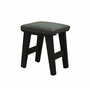 Vintage stool textile wood grey 1980s 0