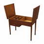 Vintage sewing table teak brown 1960s 0
