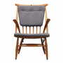 Vintage armchair beech fabric brown 1960s 0
