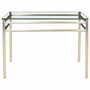 Vintage side table glass metal transparent 1960s 0
