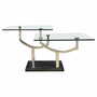 Vintage Coffee Table Metal Glass Transparent 1990s 0