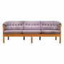 Vintage Sofa Velvet Wood Purple 1970s 0