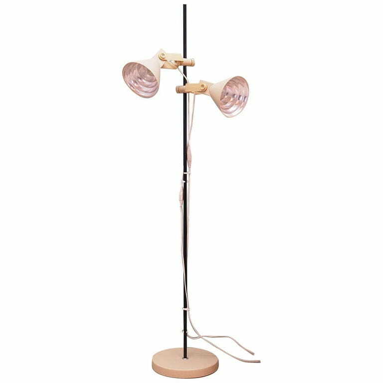 Vintage floor lamp metal pink 1970s 0