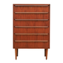 Vintage chest of drawers Teak wood Brown 1970s 0