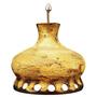 Vintage Chandelier Ceramic Yellow 1960s 0