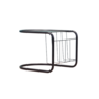 Vintage side table glass metal black 1970s 0