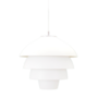 Lampada a sospensione vintage in metallo bianco anni '70 0