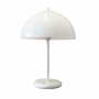 Vintage table lamp metal plastic white 1970s 0