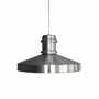 Lampada a sospensione vintage in metallo argento anni '70 0