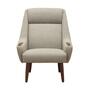Vintage armchair Teak wood Textile Beige 1960s 0