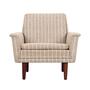 Vintage Chair Teak Wood Textile Grey 1970s 0