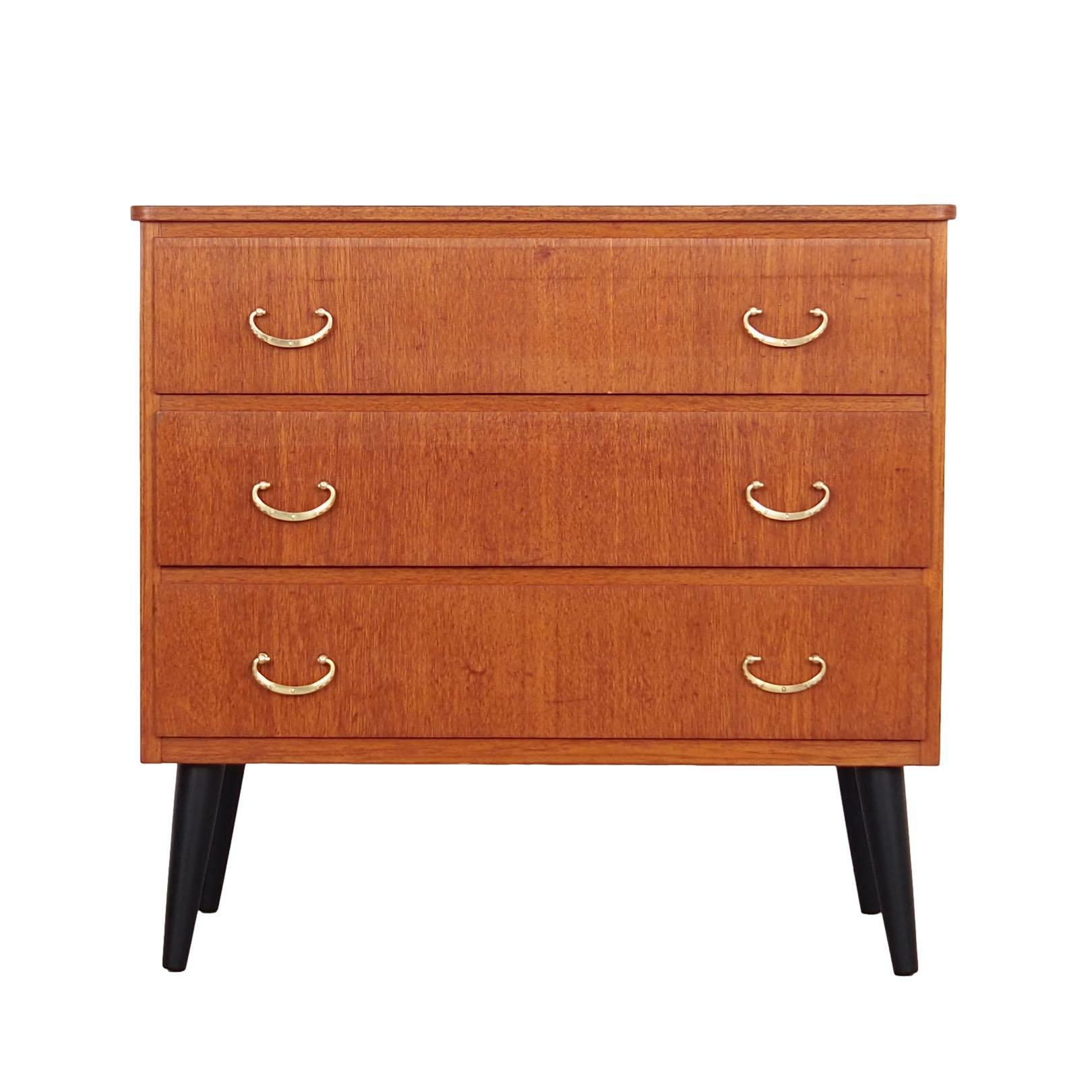 Vintage chest of drawers Teak brown 1970s 0