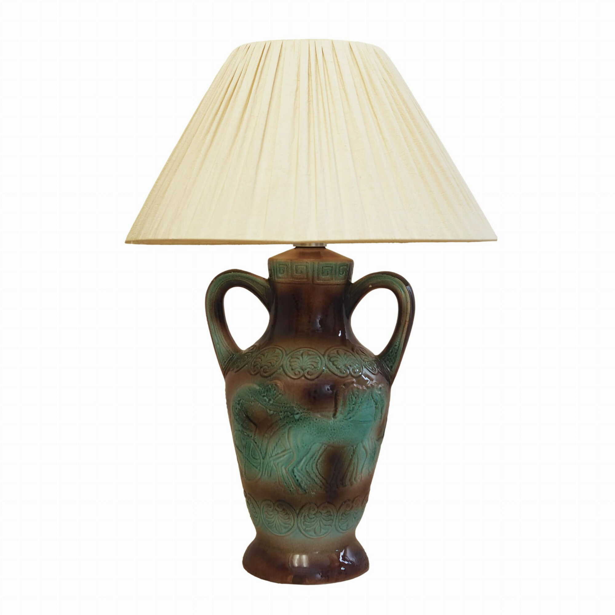 Vintage ceramic lamp, multicolored, 1970s 0